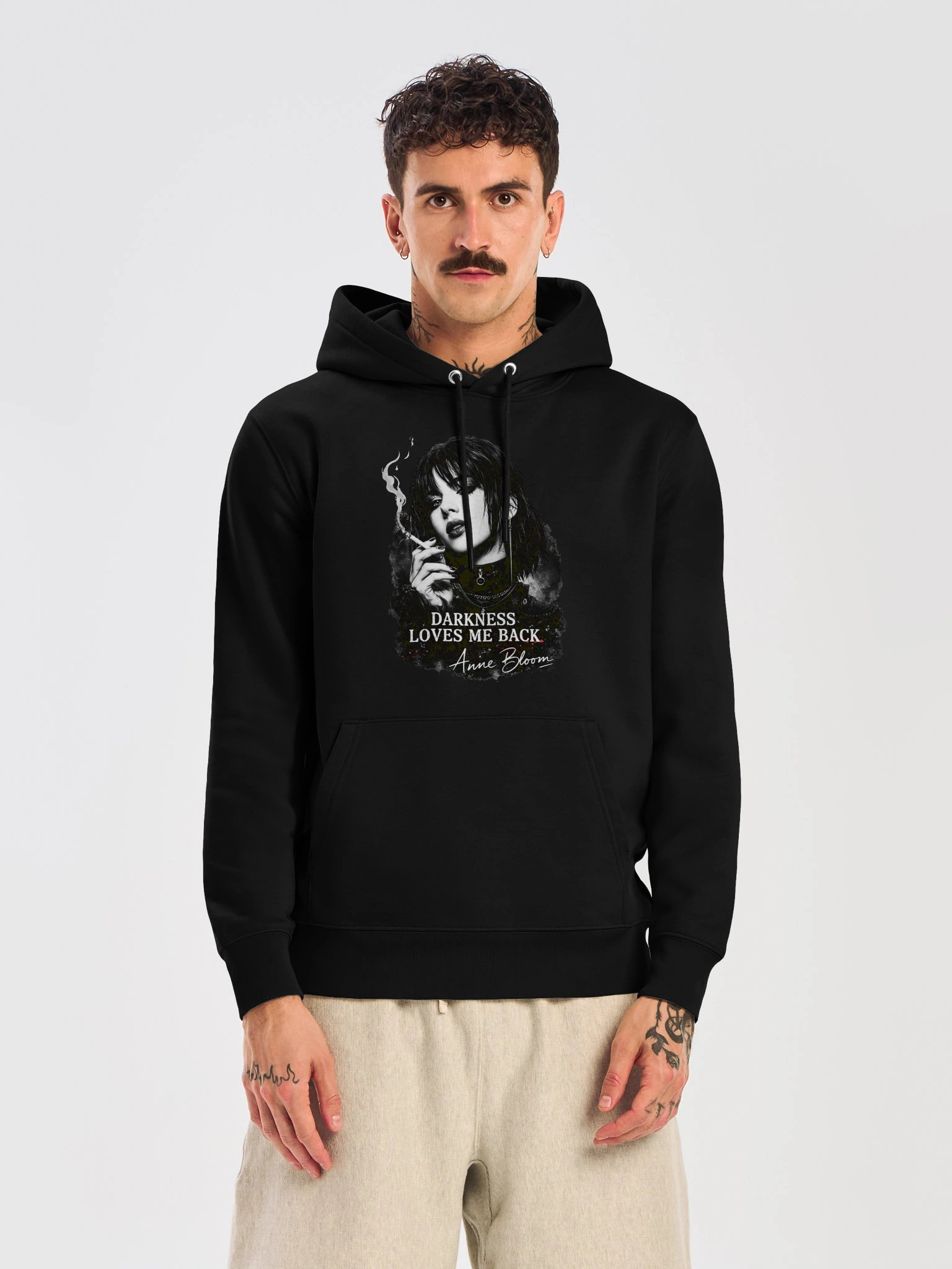 Unisex Essential Organic Hoodie - Darkness Loves Me Back product image (15)