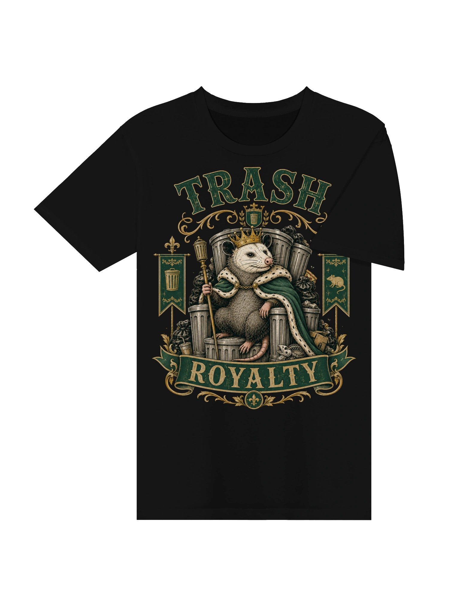 Trash Royalty — Funny Possum Tee , Trash Royalty Possum Shirt — Funny Opossum Graphic Tee | Grinfolk product image (7)