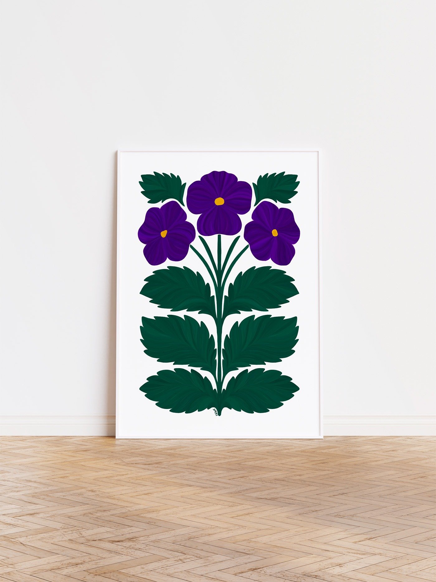 Violet Flowers Art Print product image (1)