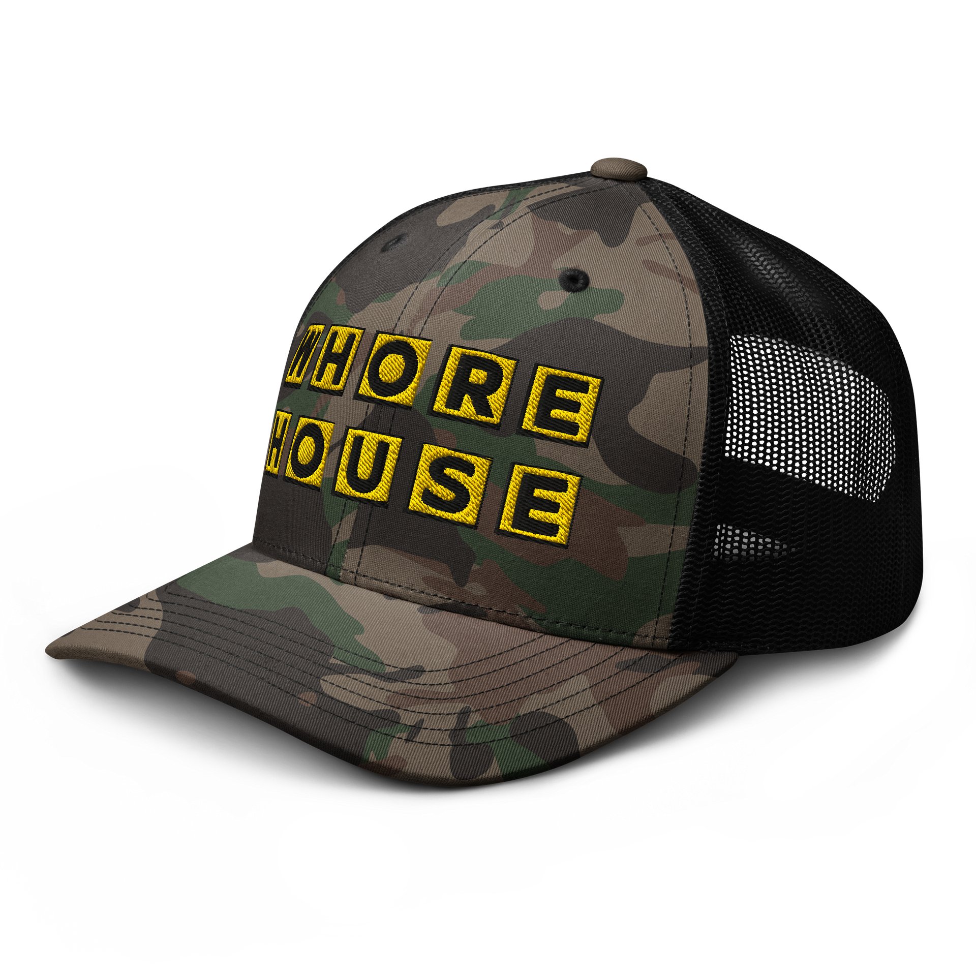 WHORE HOUSE Camo Trucker Hat product image (4)