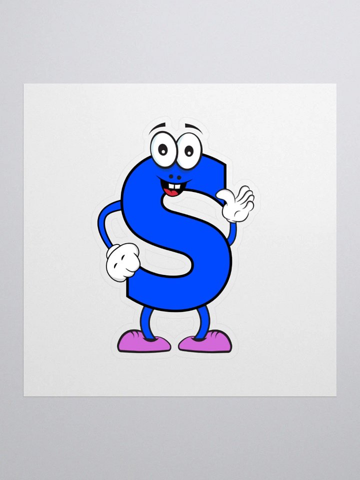 S Letter Cartoon Character Sticker product image (2)