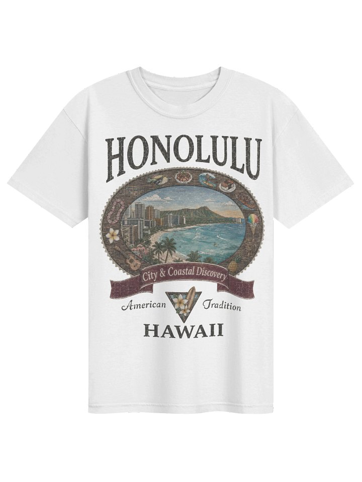 Vintage Honolulu Shirt, Hawaii Graphic Tee, Comfort Colors 1717 Island Travel Souvenir T-Shirt product image (27)