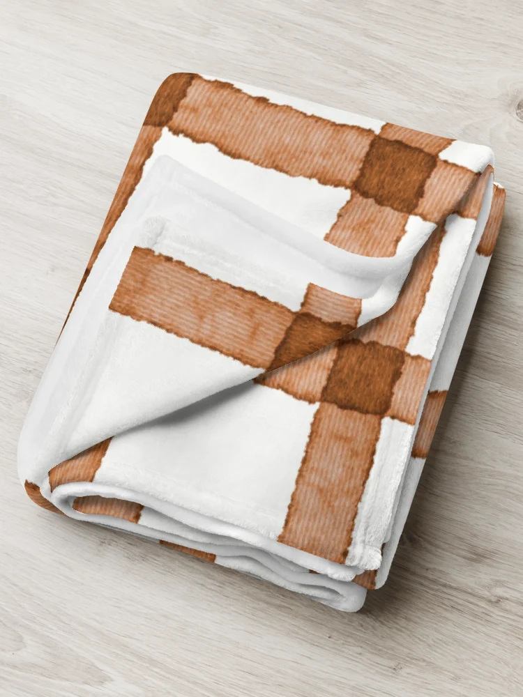 COZY GINGHAM CINNAMON BLANKET IN TWO SIZES product image (5)