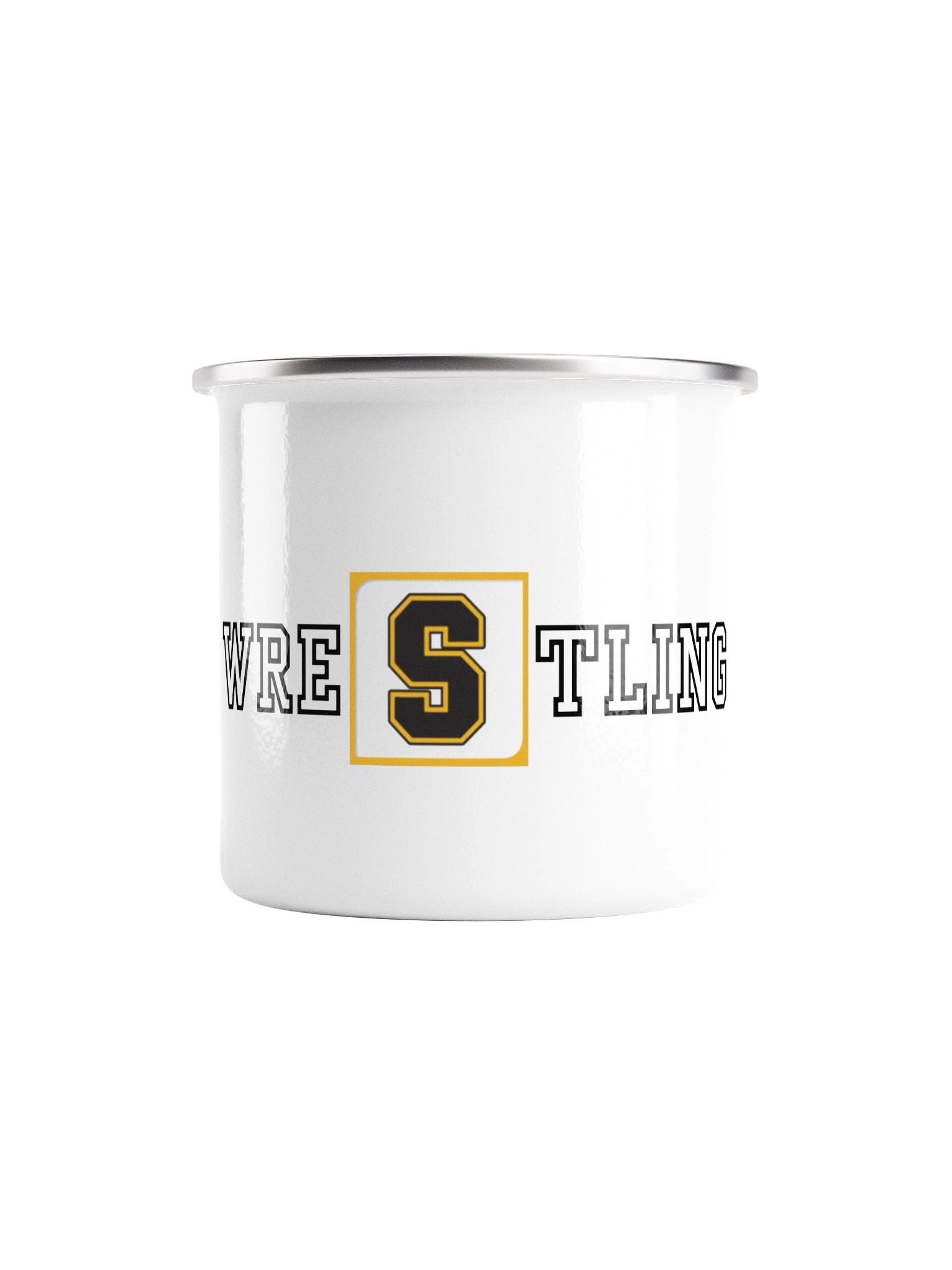 Wrestling Wordmark Enamel Mug product image (2)