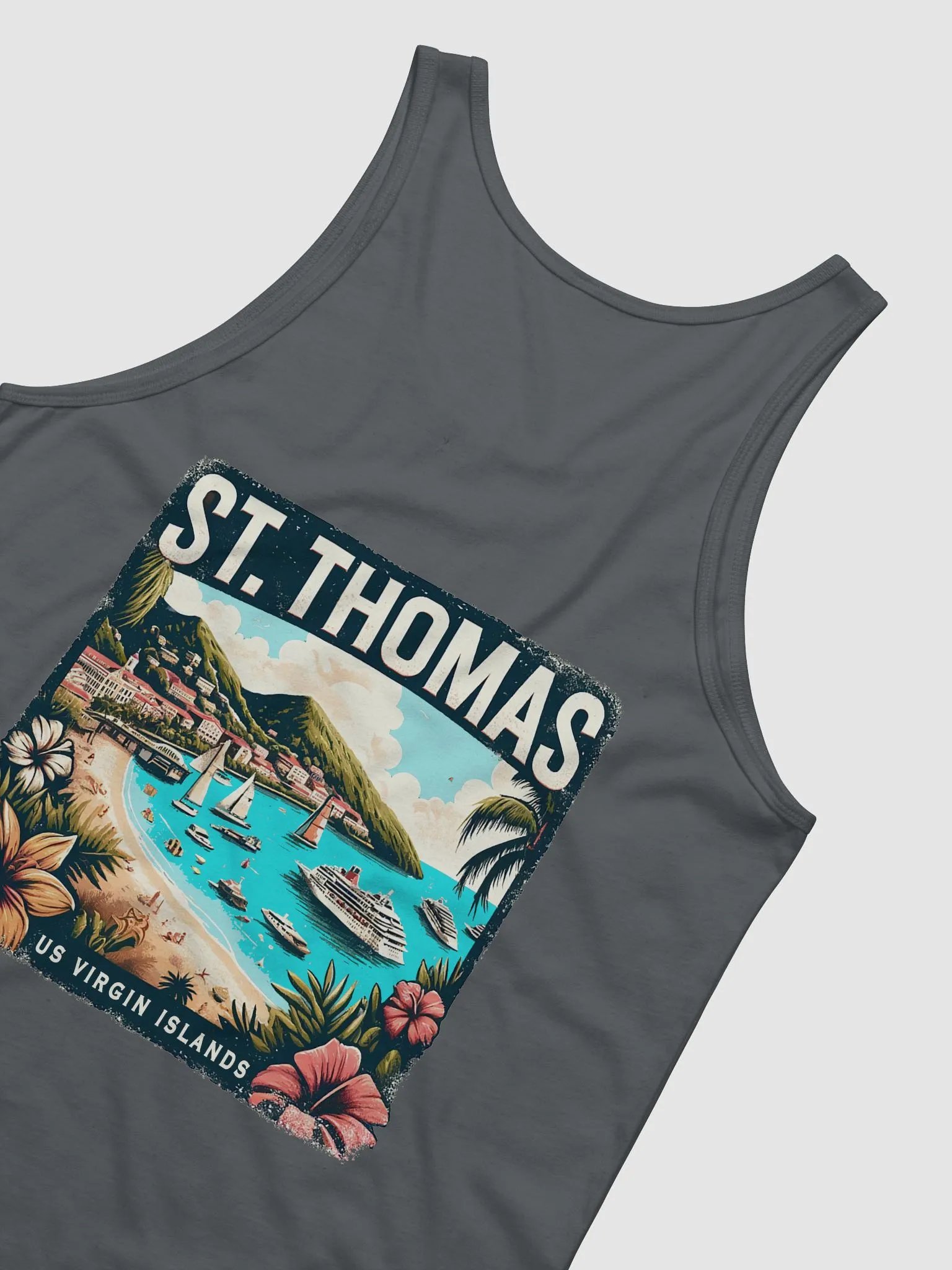 ST THOMAS US VIRGIN ISLANDS TANK TOP, SMALL PRINT FRONT, LARGE PRINT BACK product image (38)