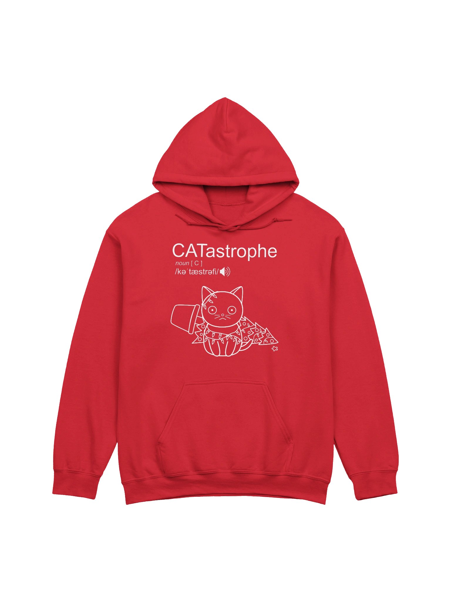 CATastrophe (Cat with Christmas Tree) - Unisex Adult Hoodie product image (2)