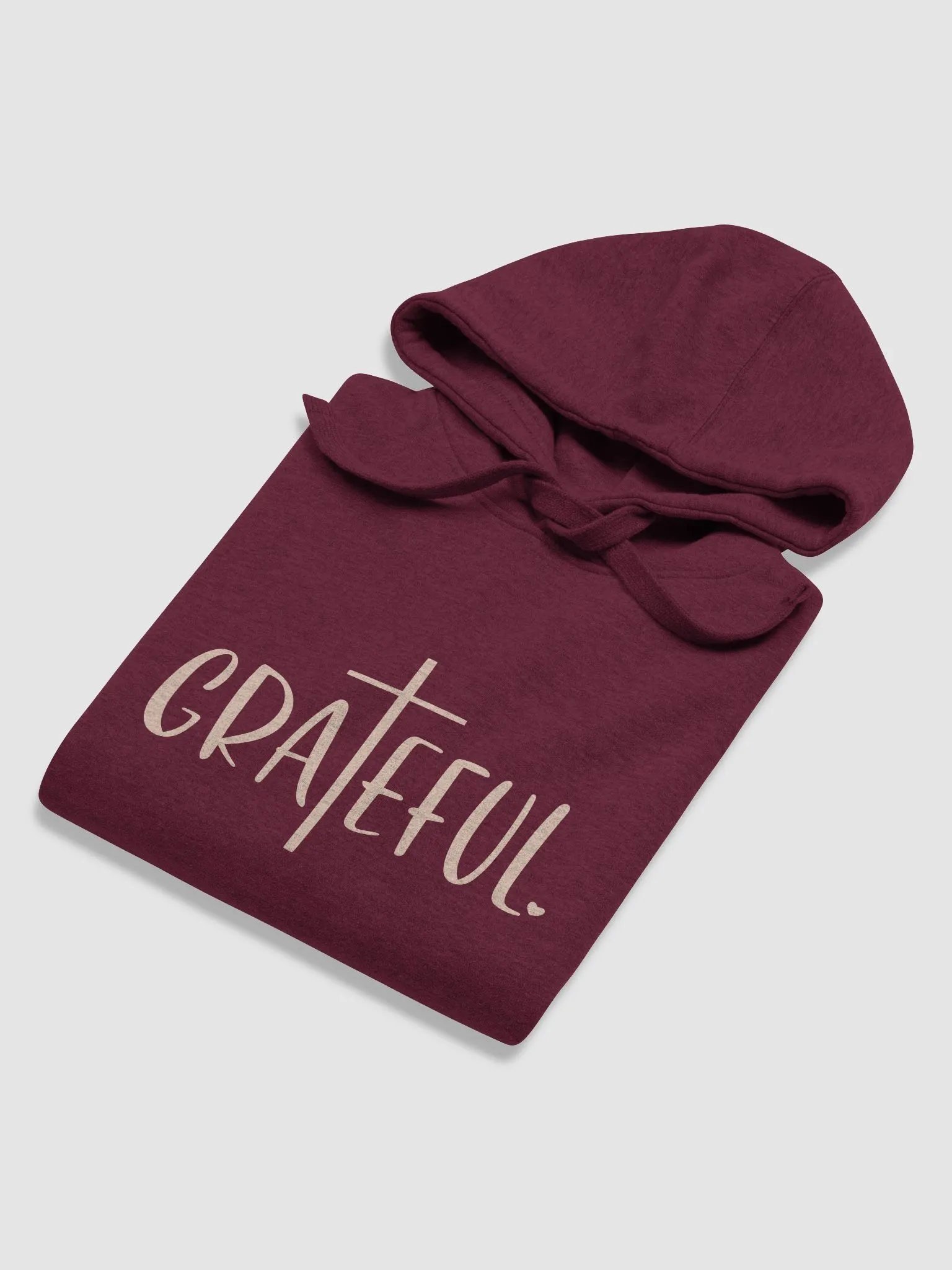 Grateful Typography Heavyweight Unisex Maroon Hoodie product image (6)