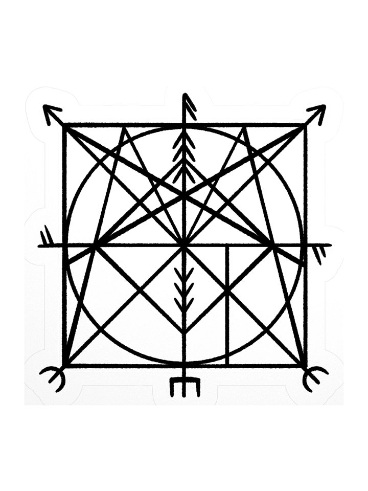 Norse Divine Masculine Energy Sigil Sticker product image (1)
