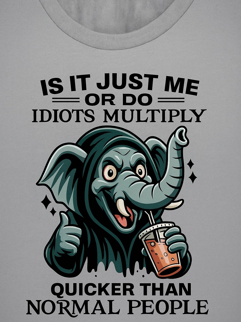 Idiot Multiplying Elephant T-Shirt product image (1)