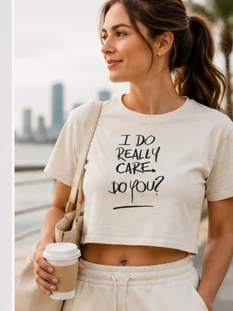 Kindness Crop Tee Original Handwriting Shirt Meaningful Gift For Her Empathy Positive Quote Shirt product image (3)
