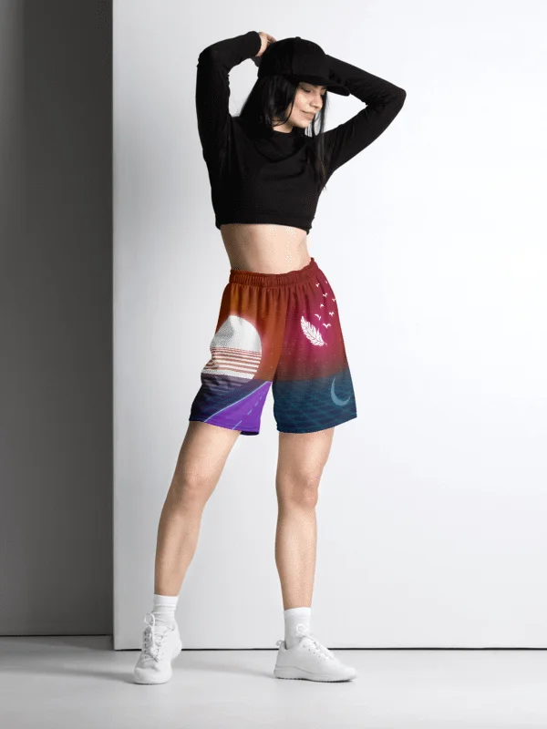 VST Vaporwave Unisex Recycled Mesh Shorts product image (6)