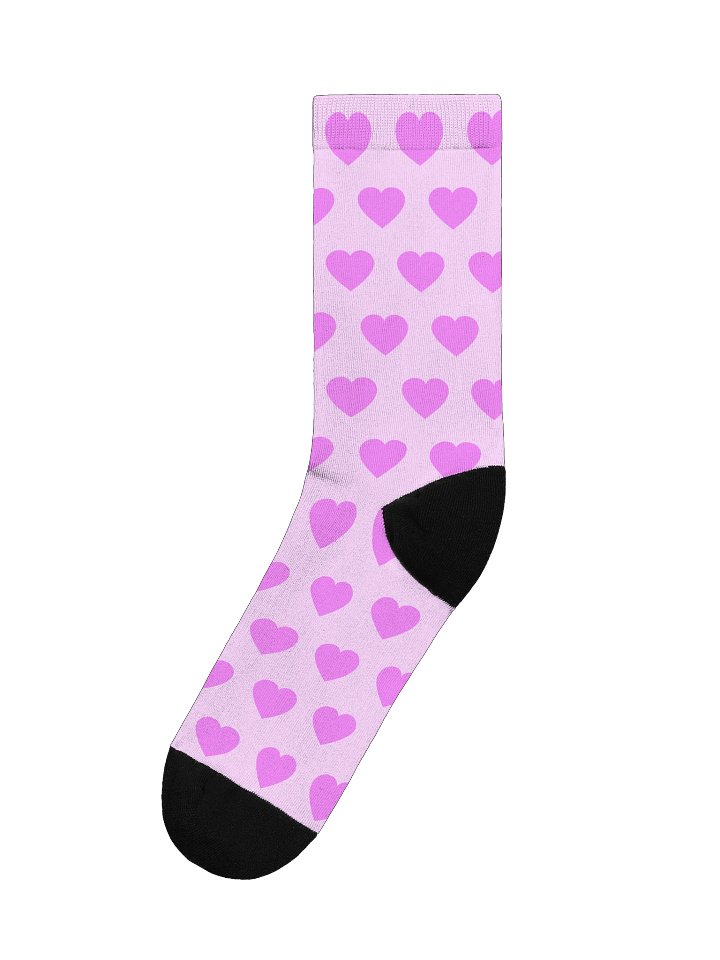 Pink Hearts Eco Friendly Crew Socks product image (1)