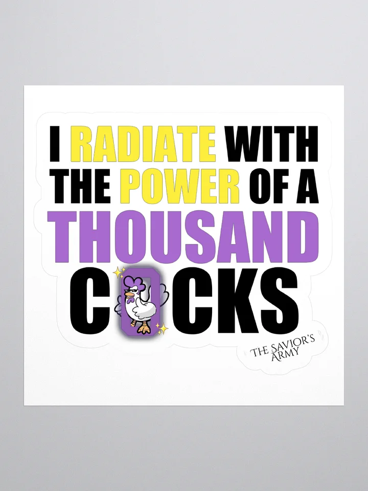 Radiate With Power Kiss Cut Sticker product image (1)