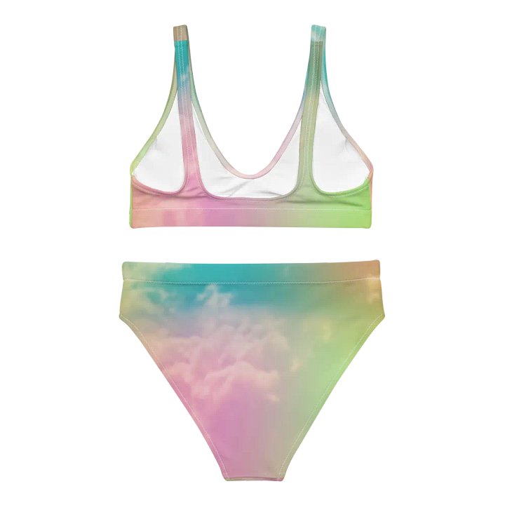 Blur cloud rainbow Design High Waisted Bikini - V11 product image (1)