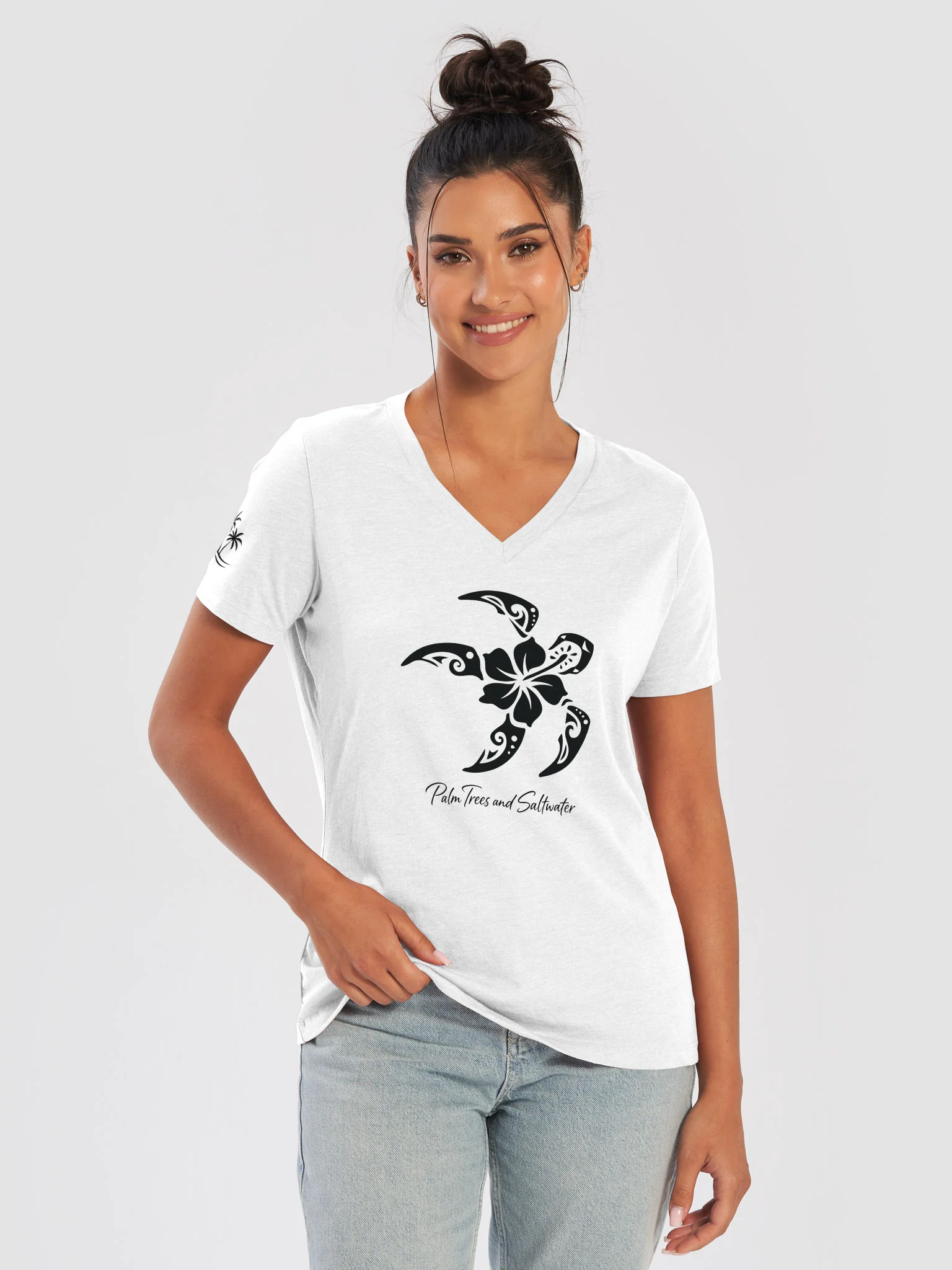 The Hibiscus Honu V-Neck product image (2)
