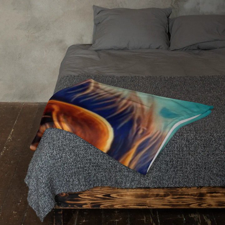 Big Cat King Of The Jungle Majestic Lion Throw Blanket product image (2)
