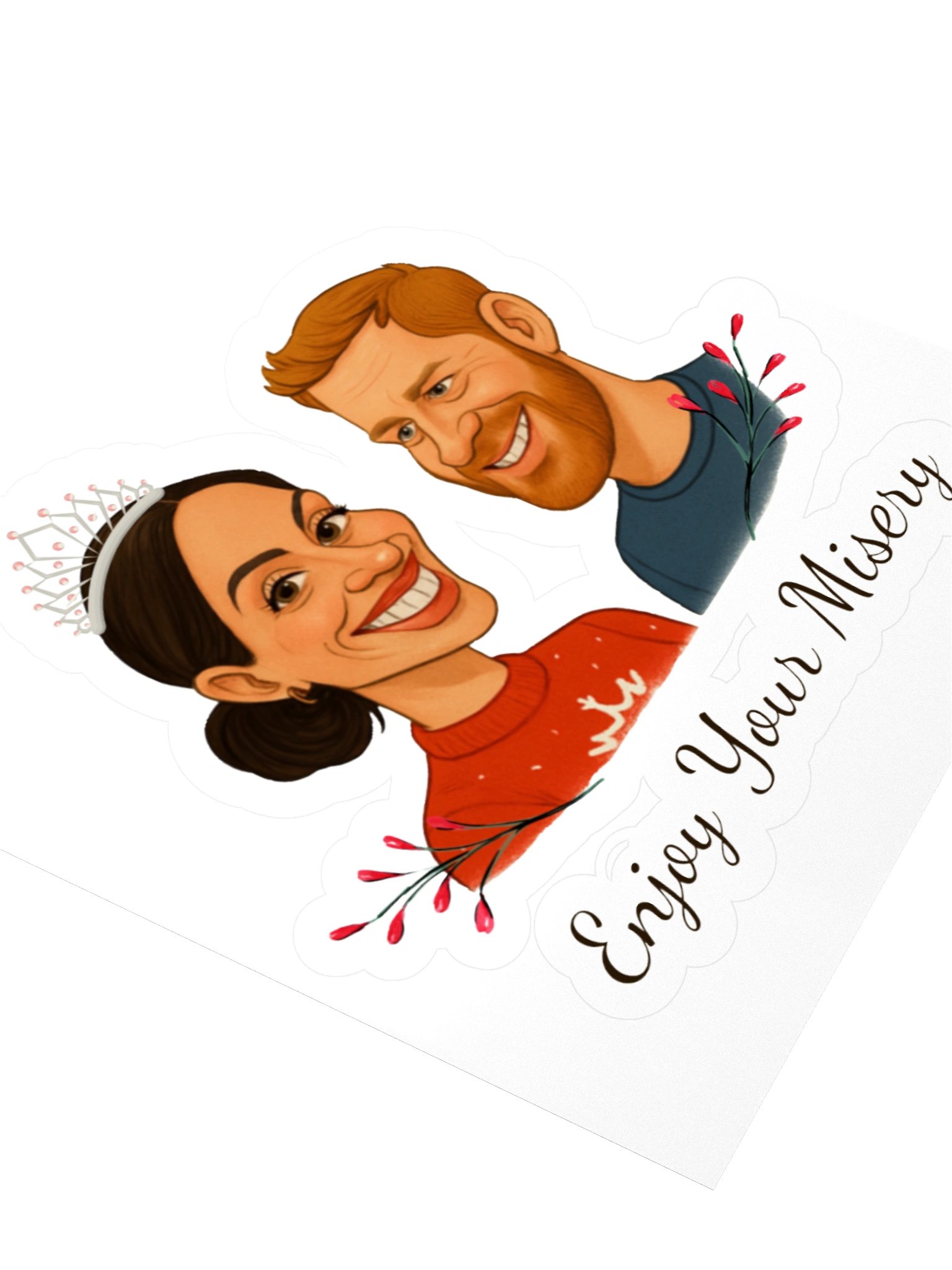 Royal Parody – “Enjoy Your Misery” Collectible Kiss-Cut Sticker (3″) | As Never Collection product image (3)