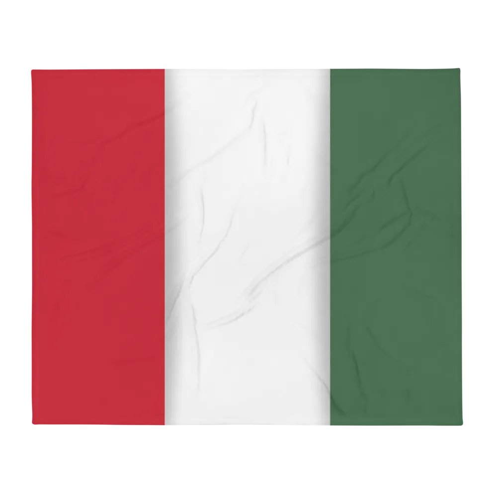 Red White Green Flag Colored Throw Blanket product image (2)