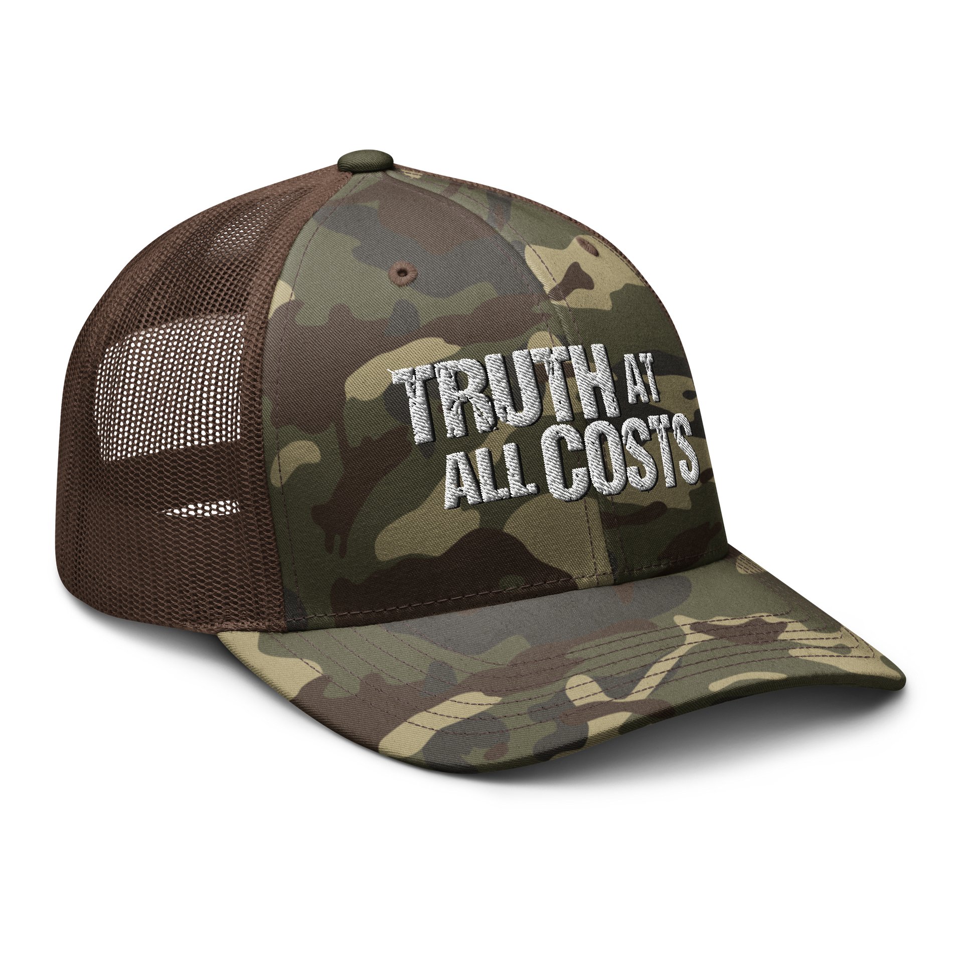 Truth at All Costs™ Camo Trucker Hat product image (6)