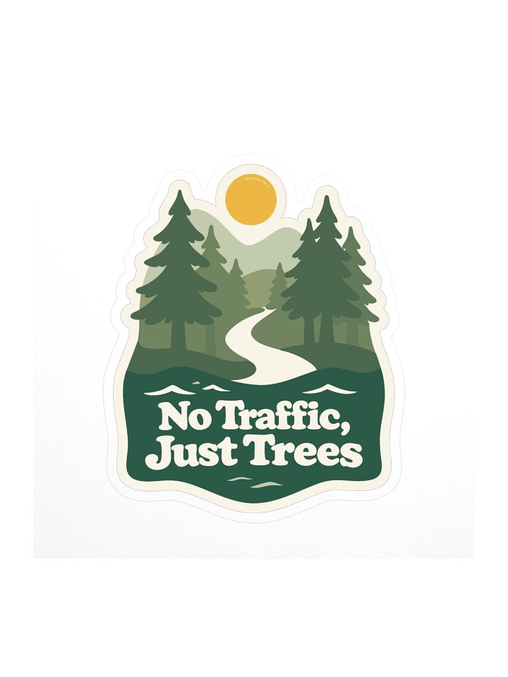 No Traffic, Just Trees Sticker product image (1)