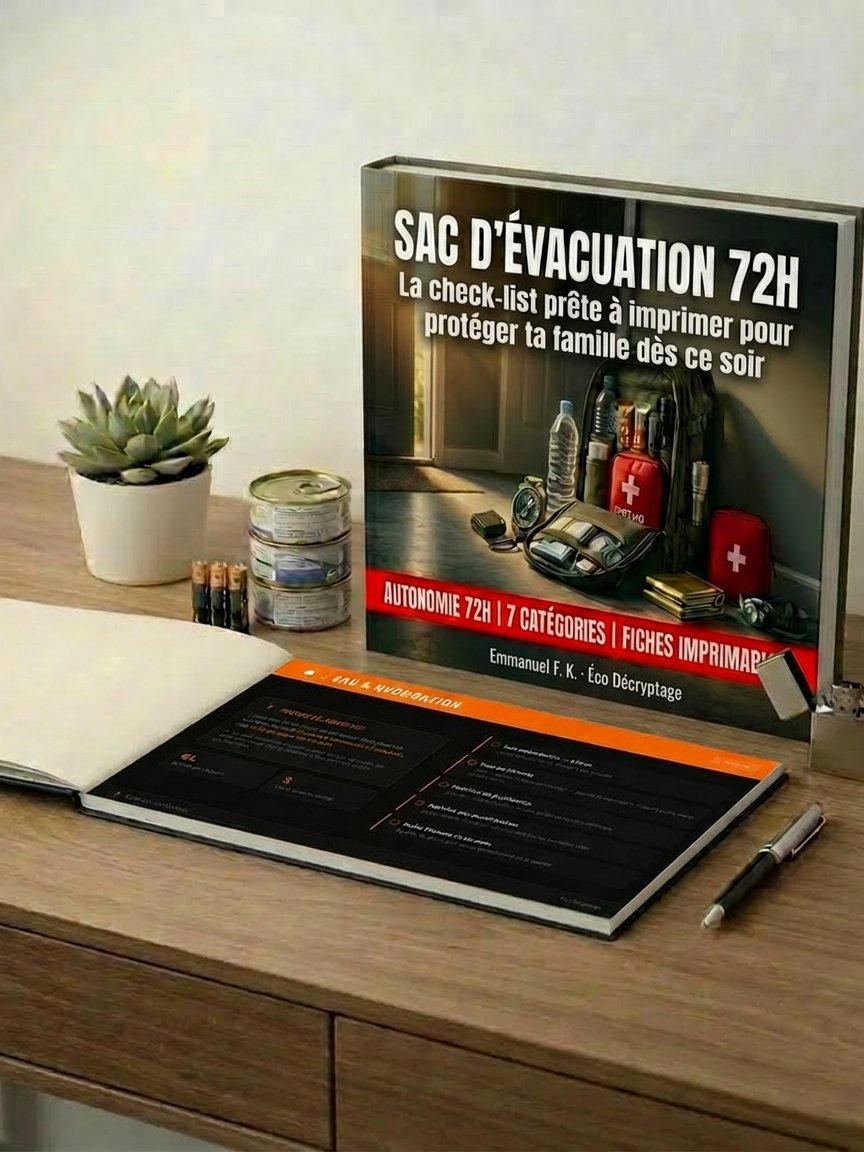 🎒 Sac d'Évacuation 72h — La Check-list Ultime à Imprimer (PDF 12 pages) product image (1)