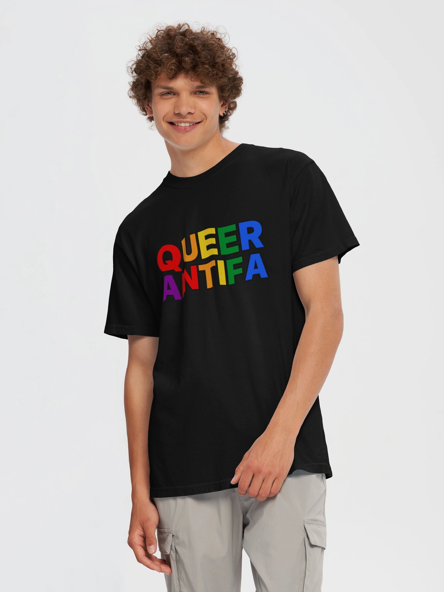 Queer Antifa Rainbow T-Shirt product image (5)