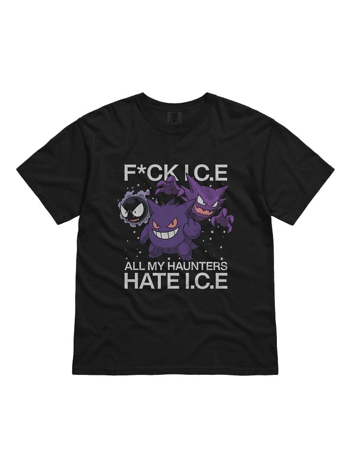 ALL MY HAUNTERS HATE I.C.E ! T-shirt. black vers. product image (2)