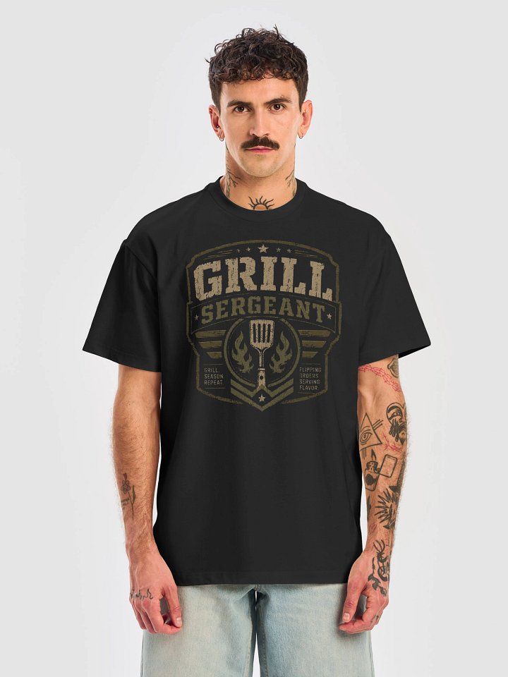 Father's Day 2026 Gift | Grill Sergeant Vintage Military BBQ T-Shirt product image (1)