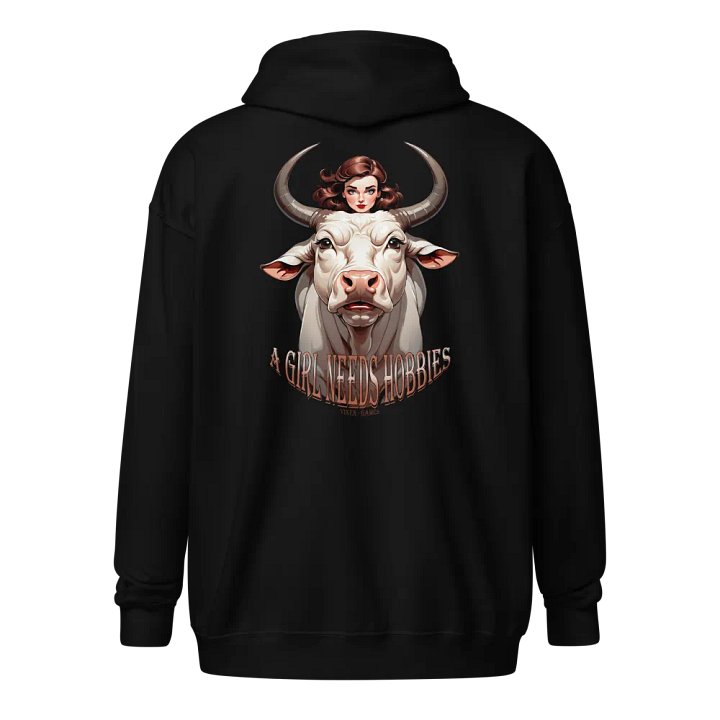 Hotwife White Bull Hobbies zippy hoodie product image (1)