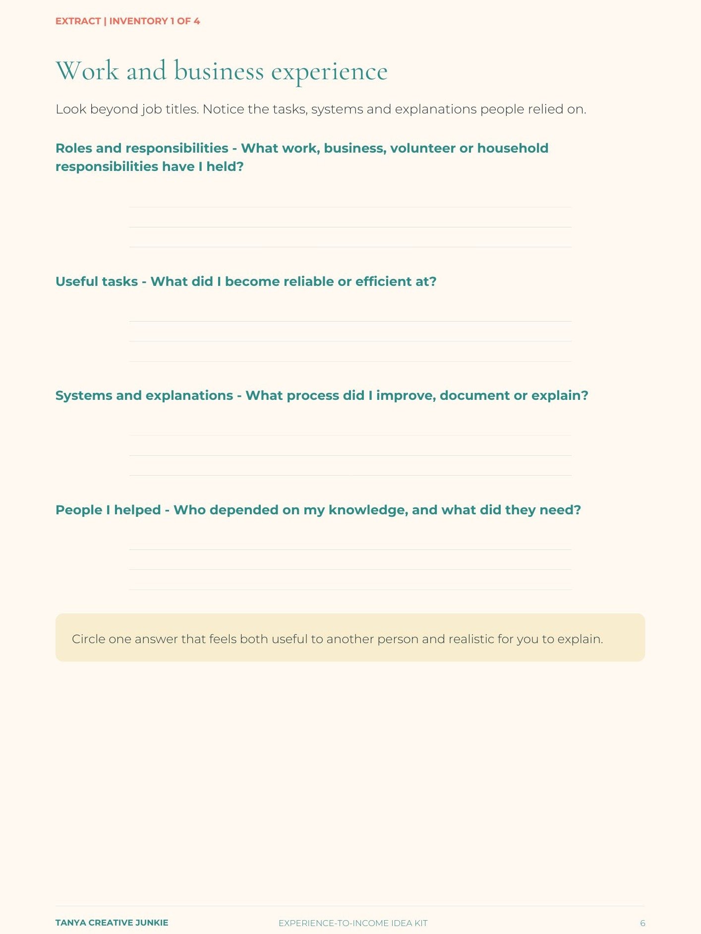 Experience-to-Income Idea Kit | Your First Digital Product After 50 product image (4)