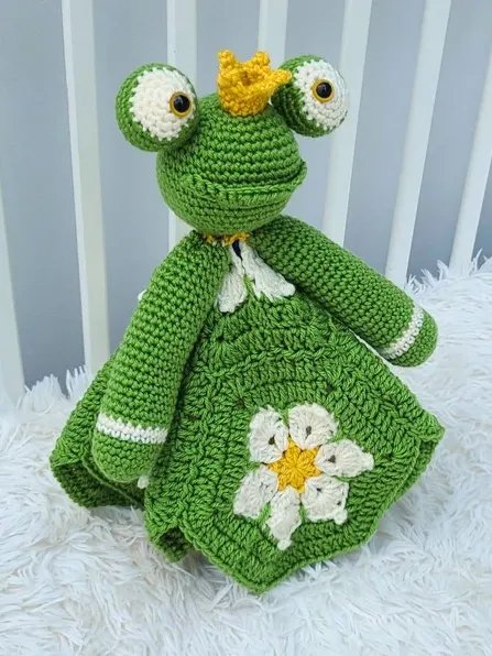 Frog Lovey Crochet Pattern Baby Security Blanket Comforter PDF Pattern - Crafting Happiness product image (2)