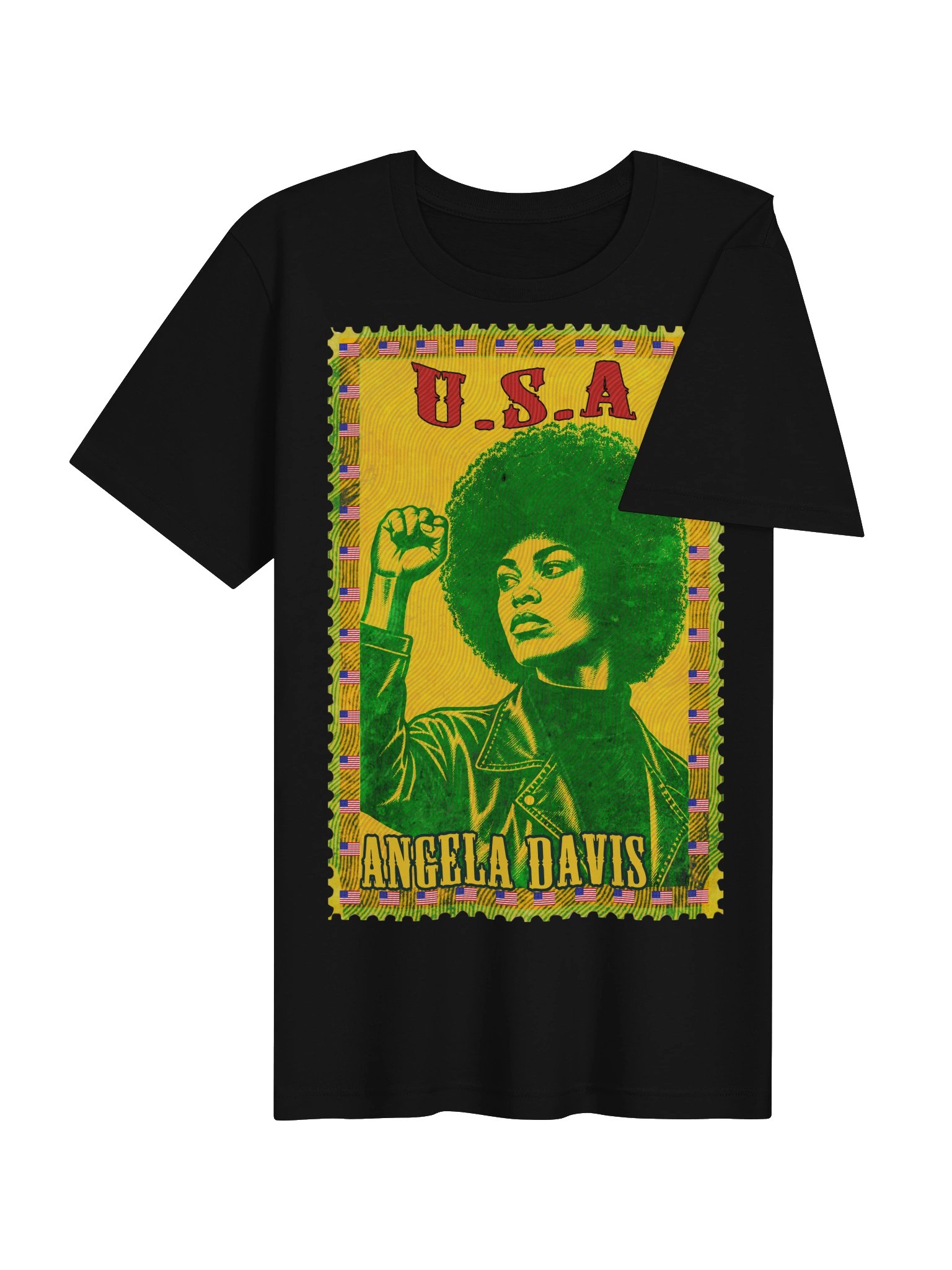 Angela Davis Vintage USA Postage Stamp T-Shirt product image (25)