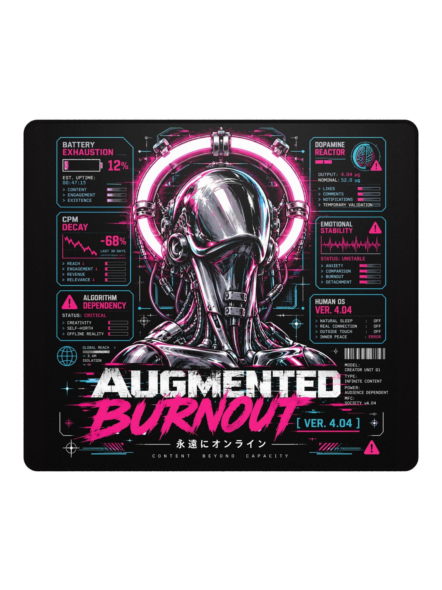The Augmented Burnout Extended Gaming Mouse Pad product image (4)