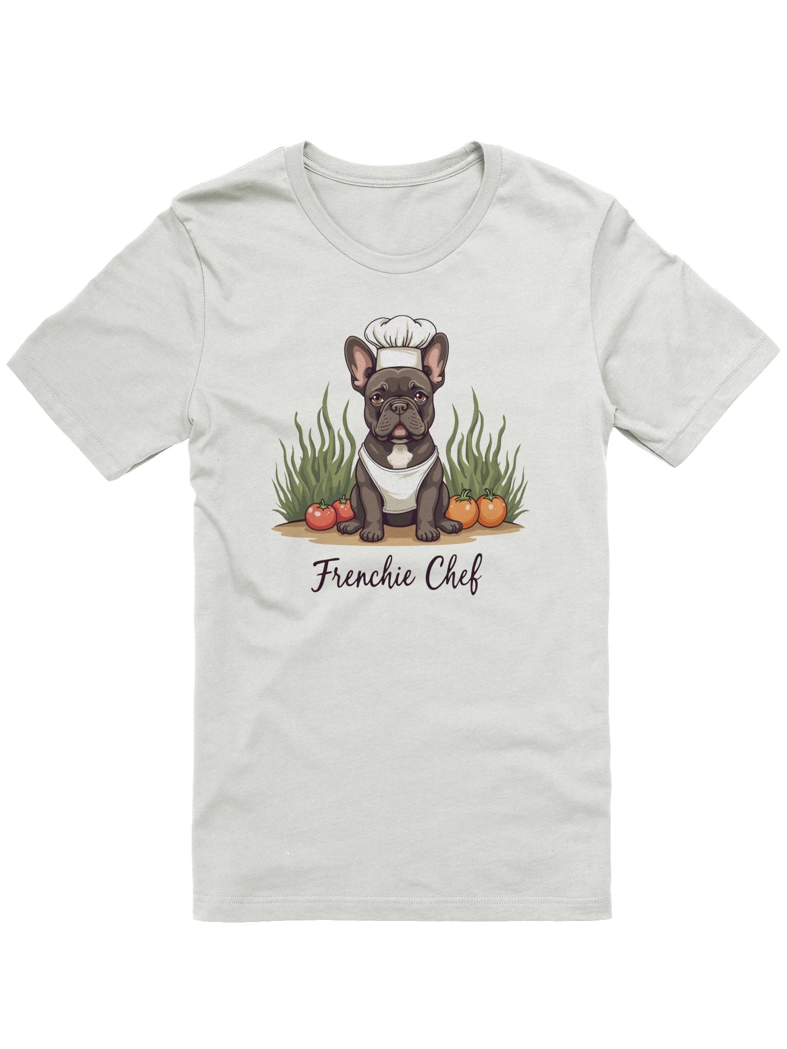 Cute French Bulldog Chef T-Shirt - Funny Frenchie Chef Hat Cooking Dog Lover Gift Shirt for Men Women Kids - Premium Cotton Bella Canvas 3001 Unisex Tee product image (2)