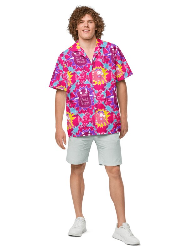 Gleeful Beasts Hawaiian Shirt - Full Color product image (8)