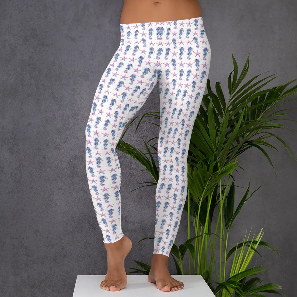 Colourful Seahorse And Starfish All-Over Print Leggings product image (6)