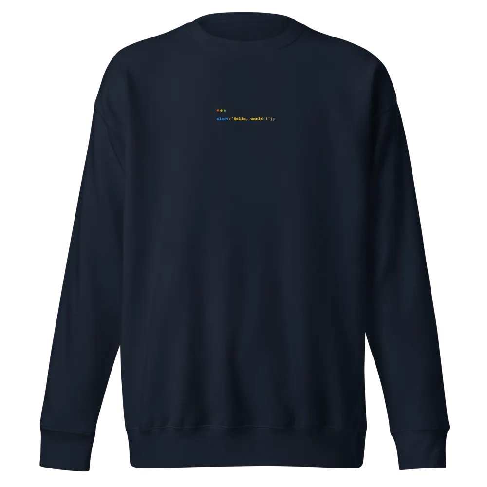 Javascript - Hello World 100% Cotton Sweatshirt product image (1)
