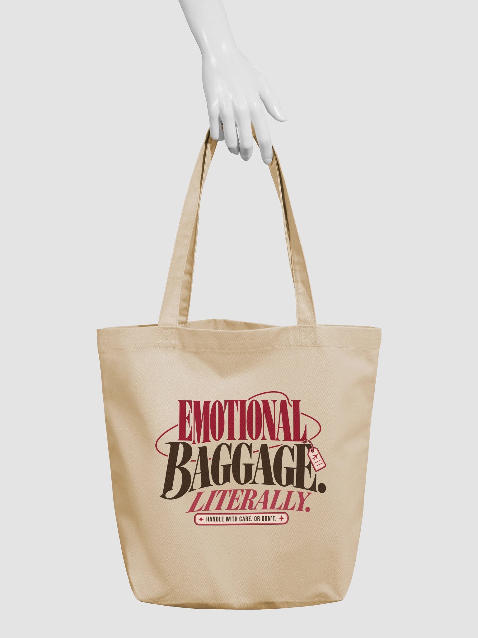 Emotional Baggage – Funny Organic Cotton Tote Bag product image (5)