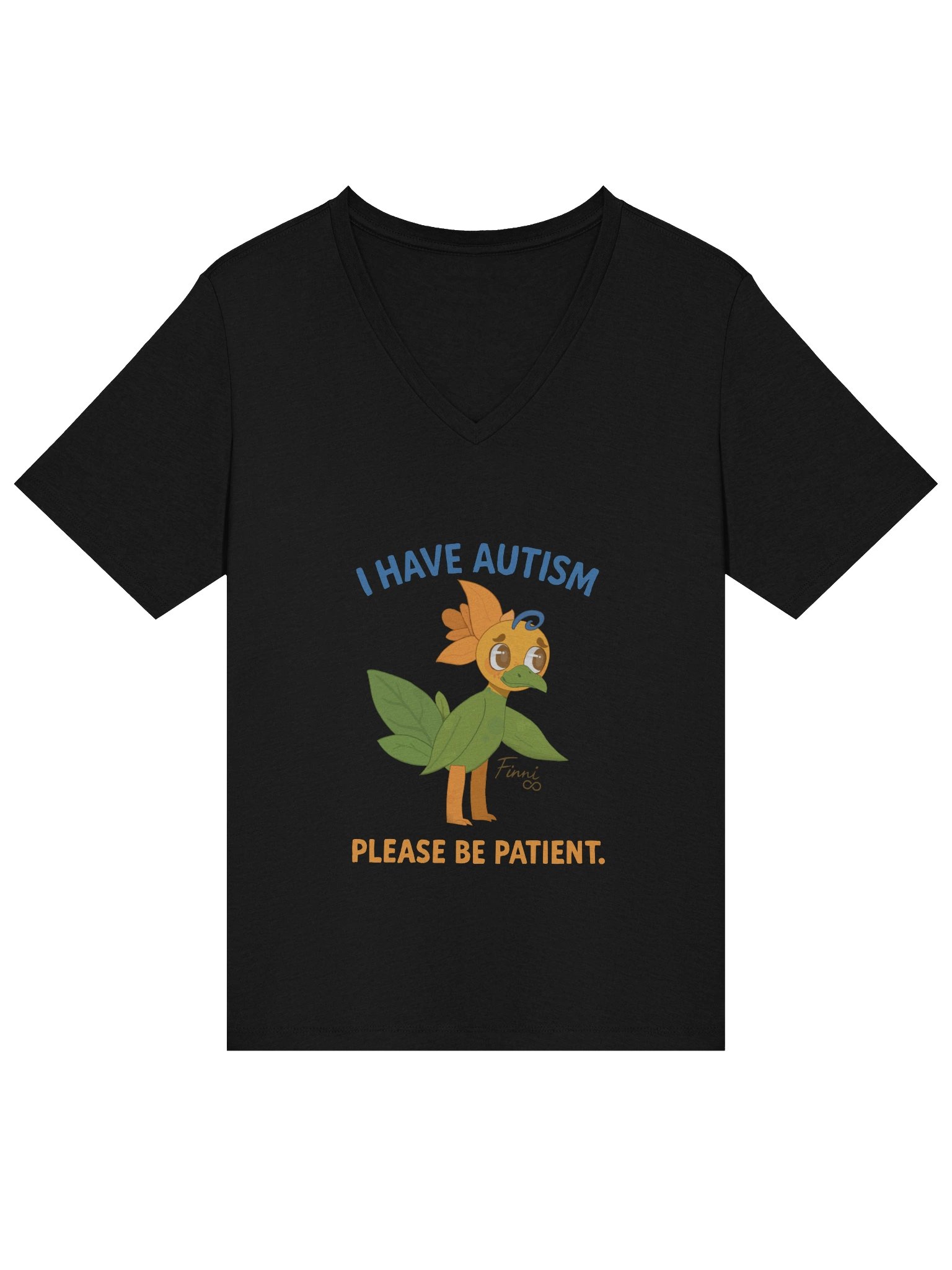 💛 Finni Says: Please Be Patient — Disney With Sean Show V-neck T-Shirt product image (3)