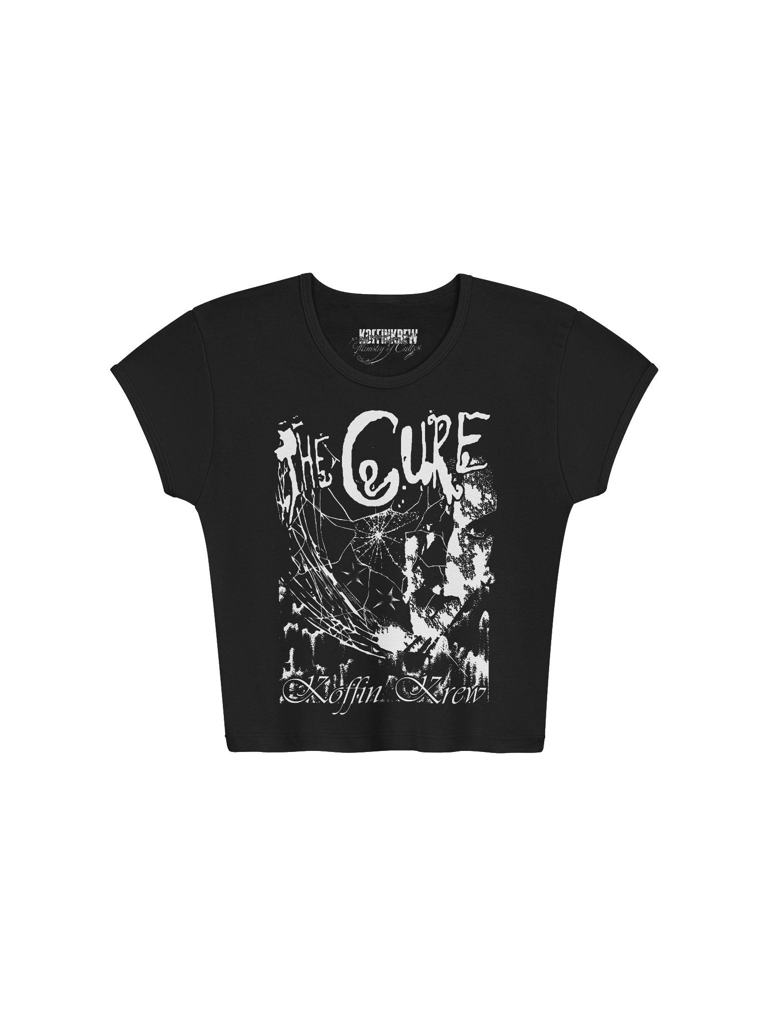 The Cure Womens Ribbed Baby Tee Crop Top product image (1)