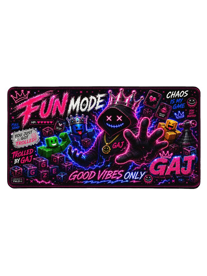 GAJ - FM.01 – Fun Mode - Gaming Desk Mat product image (1)