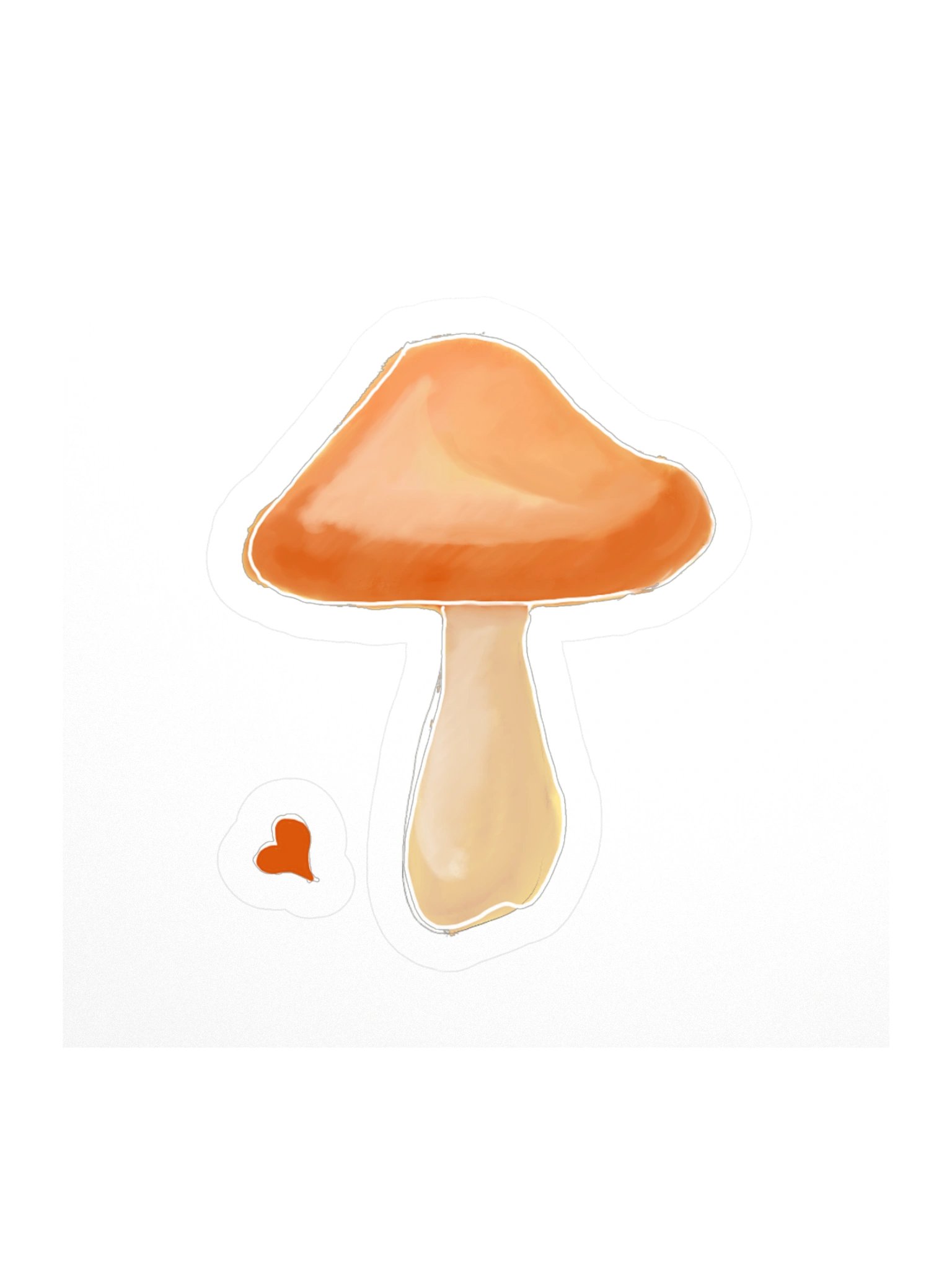 The Mushroom, Watercolour Mushroom Sticker (3 inch vinyl) product image (1)