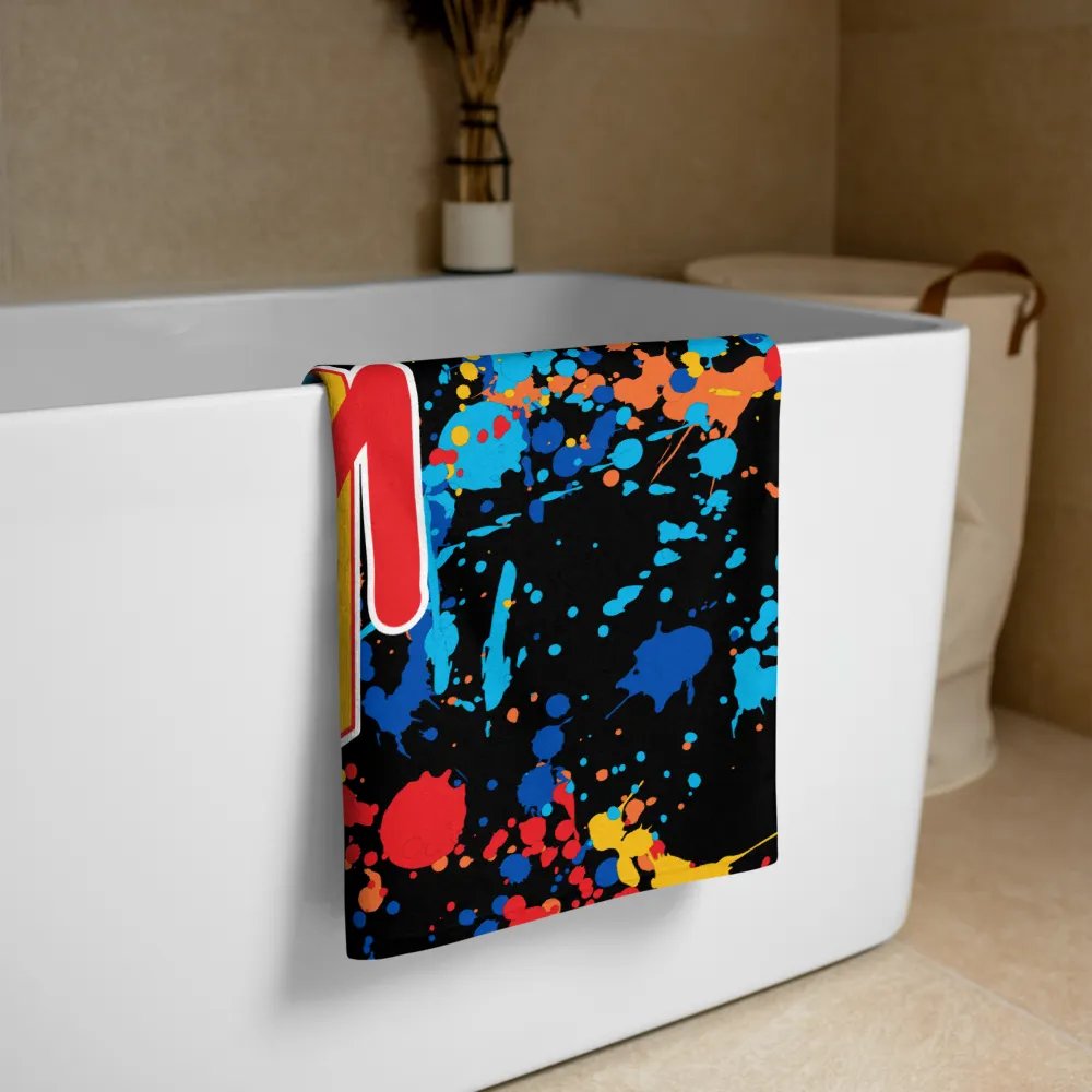 Retro Music Beach Towel - Blue product image (3)