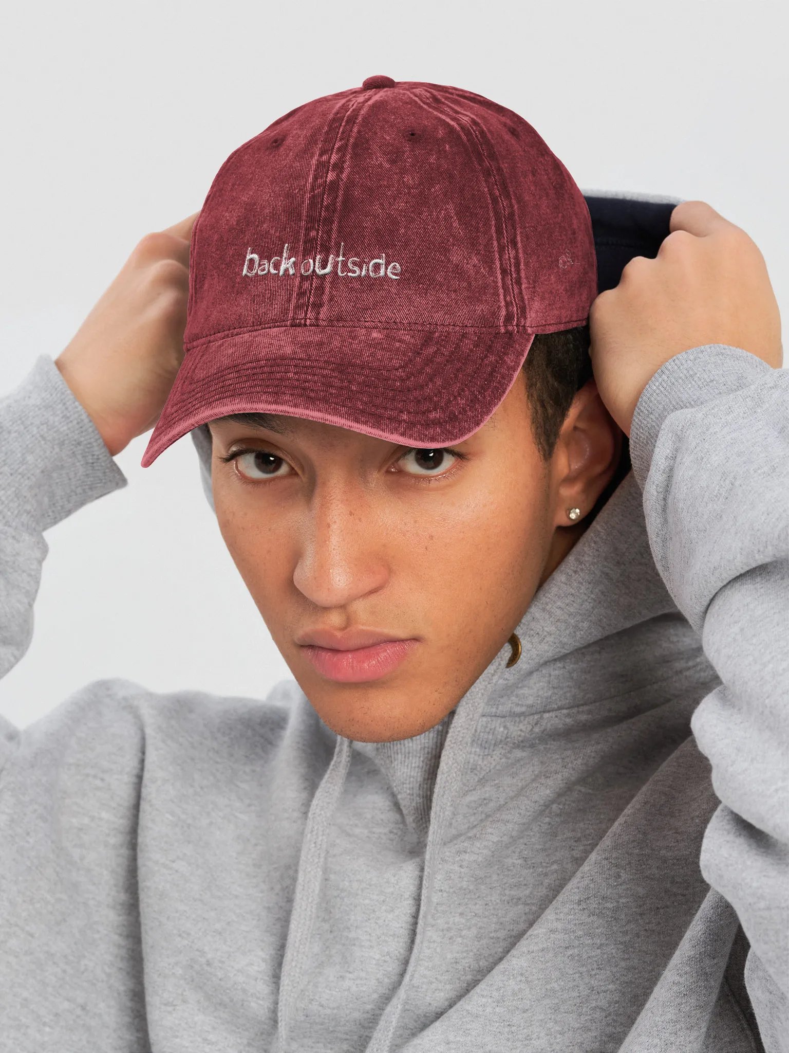Back Outside Red Dad Hat product image (6)