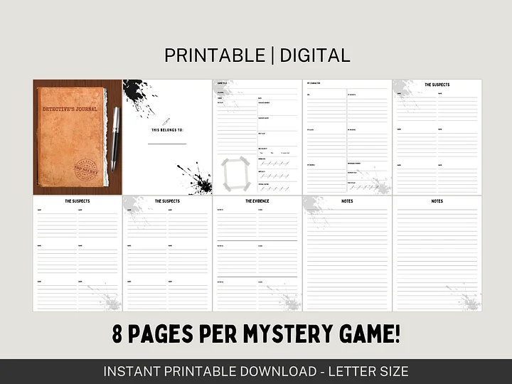 Digital Mystery Party Detective Logbook product image (2)