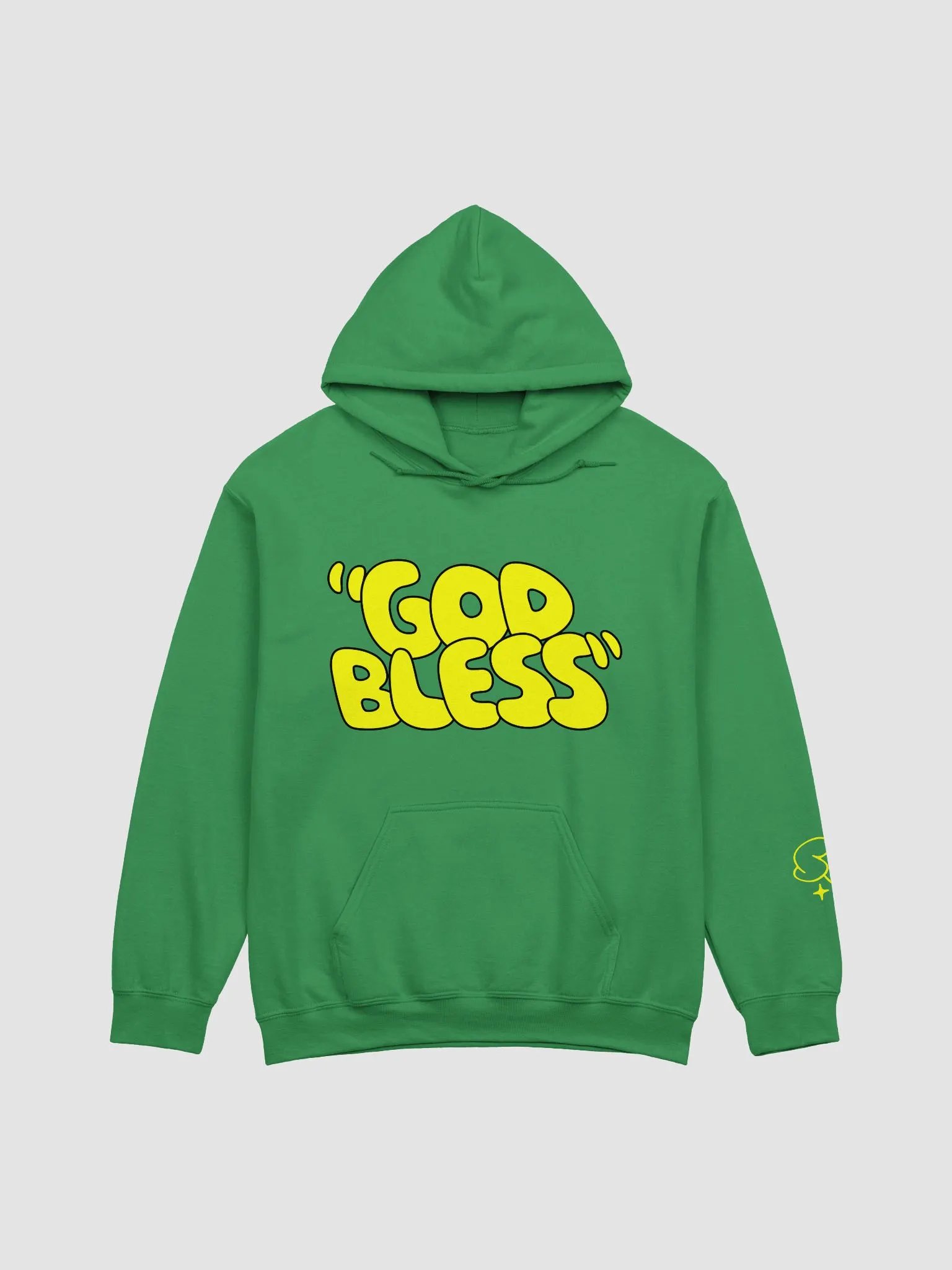 God Bless Hoodie - Green/Yellow | Sal Vulcano