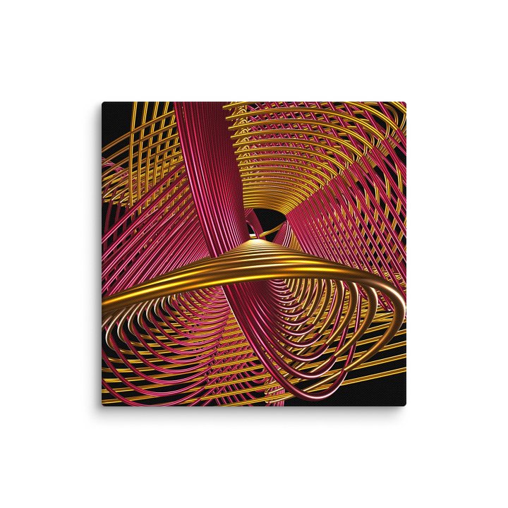 Oscilloscopic Dance #4 - Lissajous Figures Code Art Canvas Print product image (1)