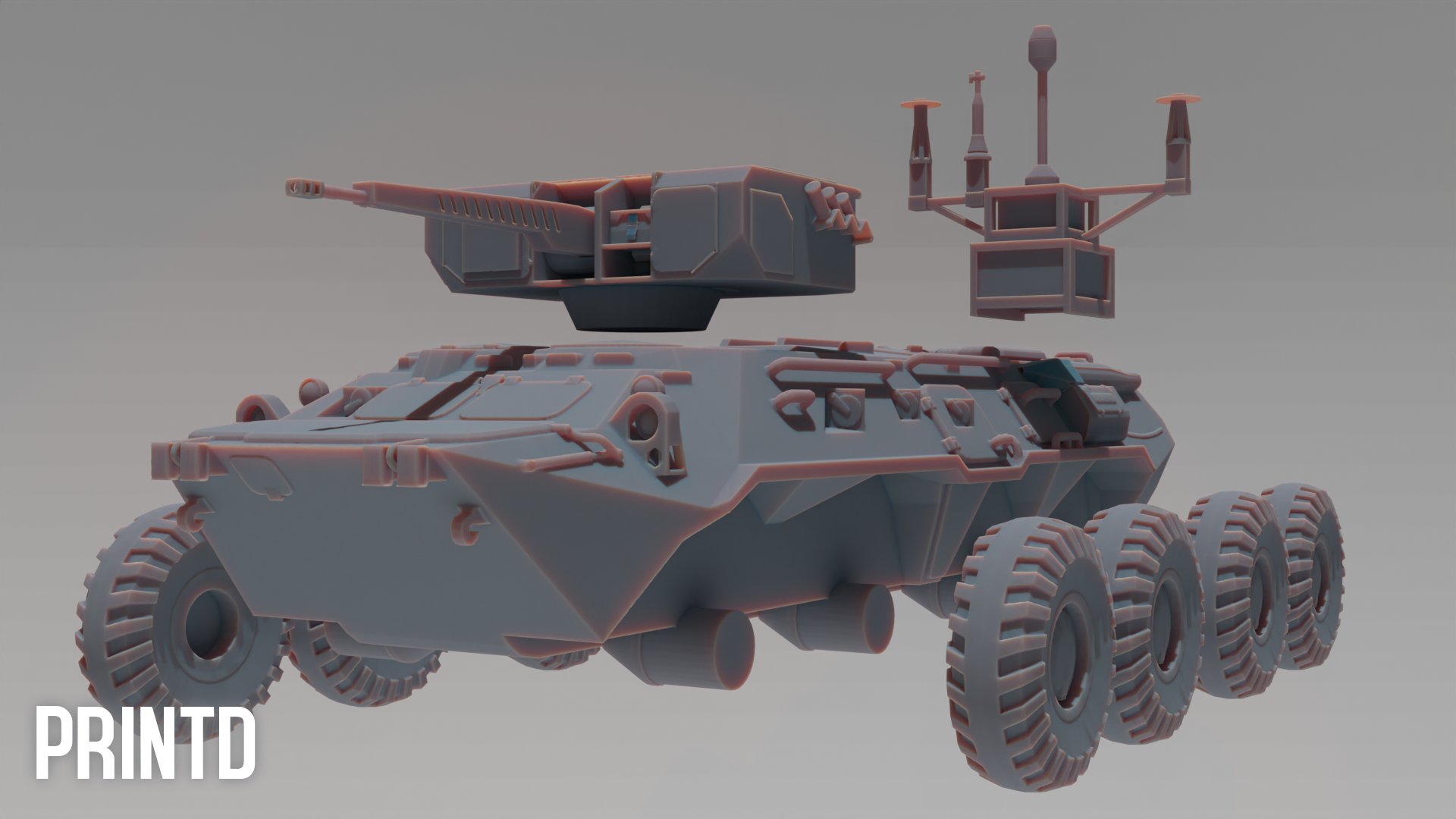BTR Turret-Jammer - Modern Warfare Wargame Hobby Resin Scale Models product image (2)