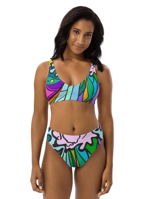 Sunset Swirls Recycled Bikini Set - Wave at Sunset product image (3)
