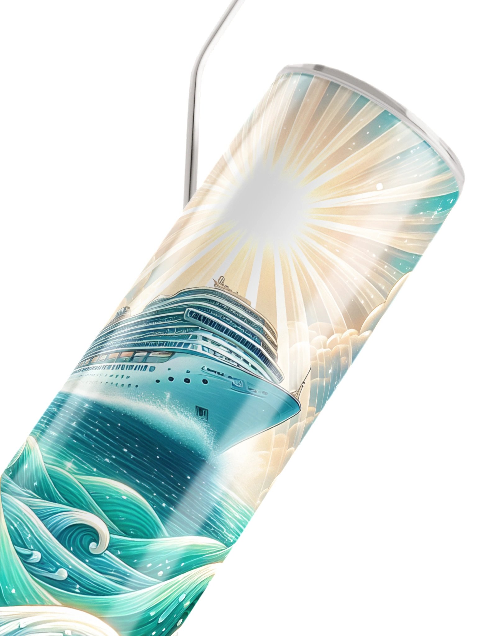 Ocean Voyage Stainless Steel Tumbler | Cruise Ship & Waves Travel Cup product image (4)